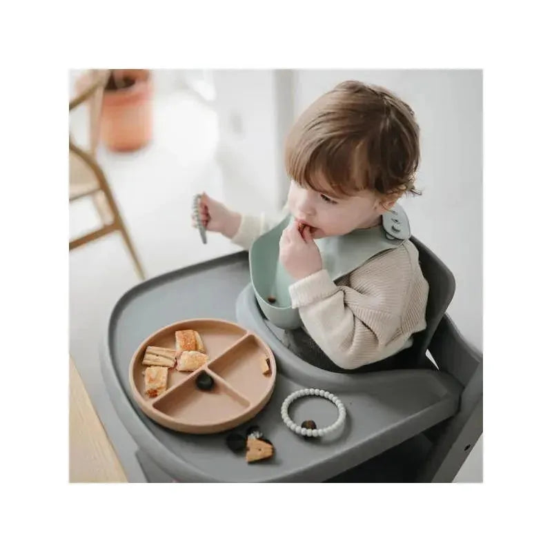 Mushie - Silicone Suction Plate Baby - Natural Image 4