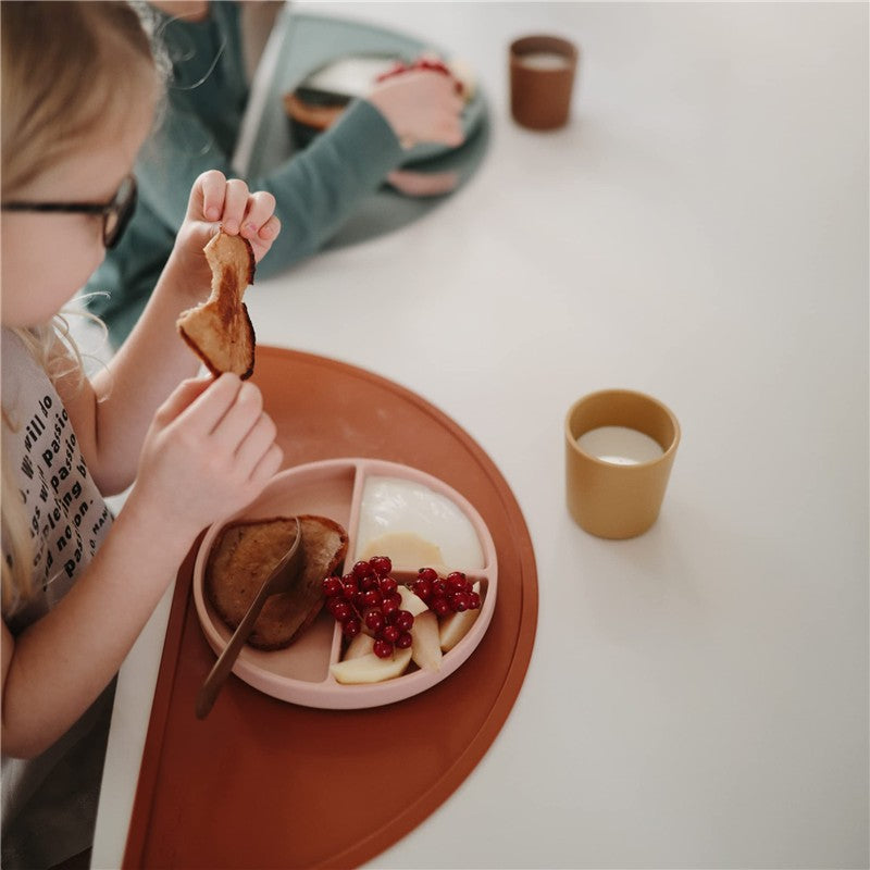 Mushie Silicone Suction Plate - Cloudy Mauve Image 4