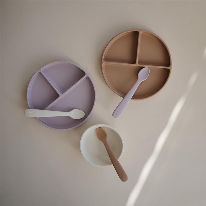 Mushie - Silicone Suction Plate, Soft Lilac Image 5
