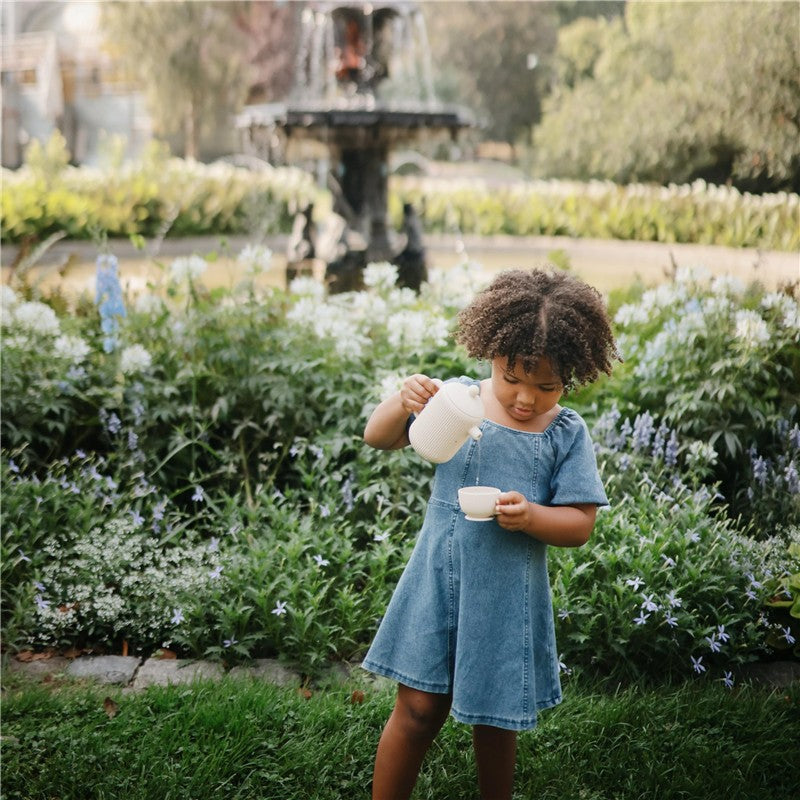Mushie Silicone Tea Play Set - Cambridge Blue Image 5