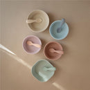 Mushie - Silicone Toddler Starter Spoons, 2 Pack, Natural/Shifting Sand Image 4