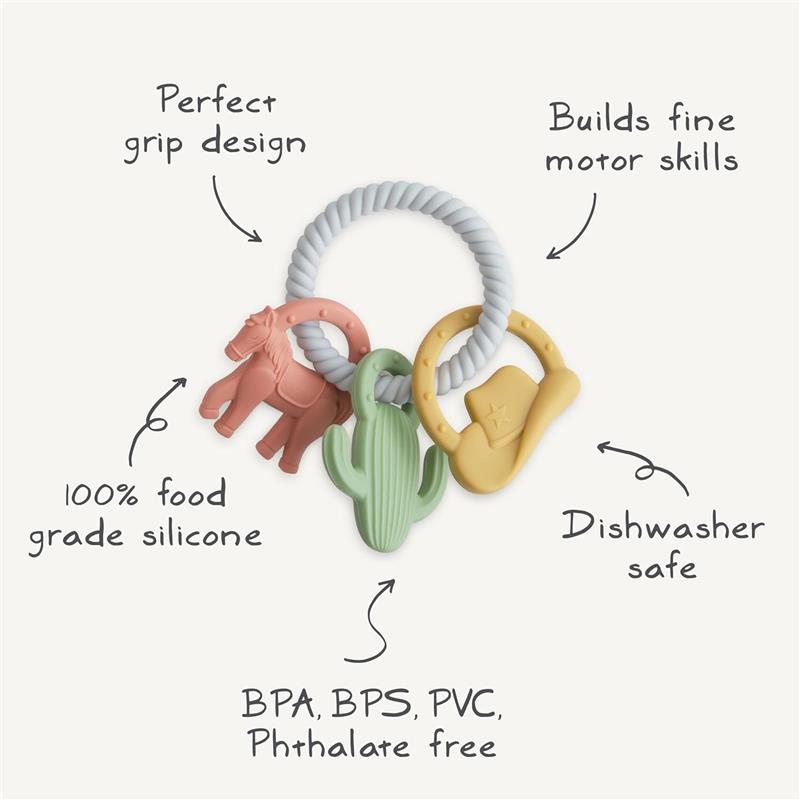 Mushie - Silicone Western Teething Ring Toy Image 4