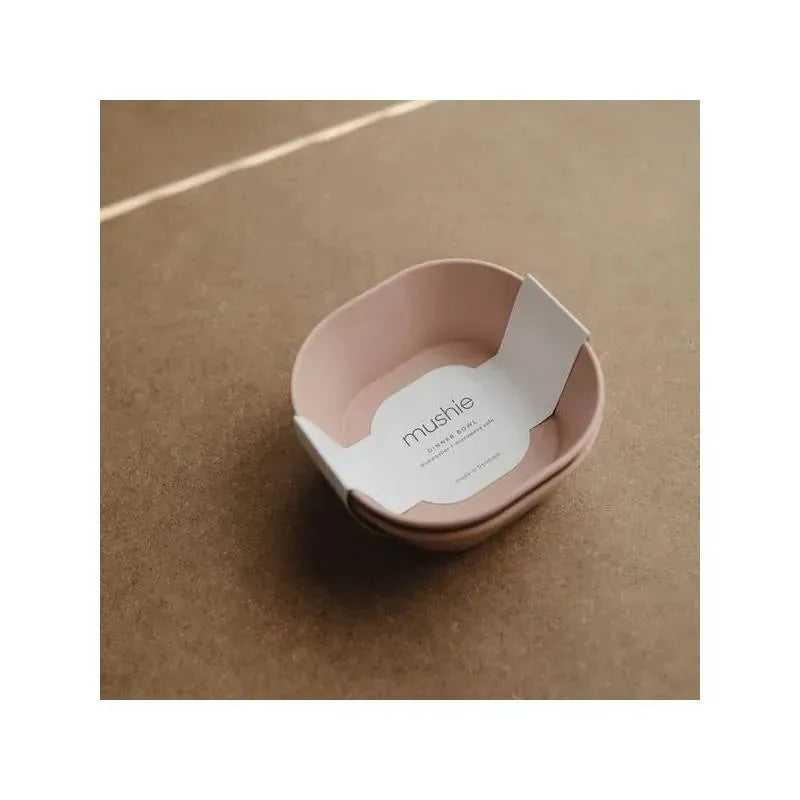 Mushie - Square Dinnerware Baby Bowl - Set Of 2 - Blush Image 3