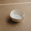 Mushie Silicone Square Bowl Dinnerware Set 2 Pack - Ivory Image 3