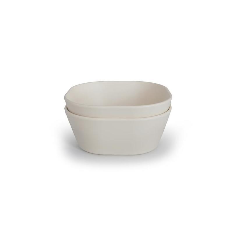 Mushie - Square Dinnerware Baby Bowl - Set Of 2 - Ivory Image 3