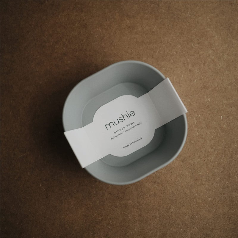 Mushie Silicone Square Bowl Dinnerware Set 2 Pack - Sage Image 3