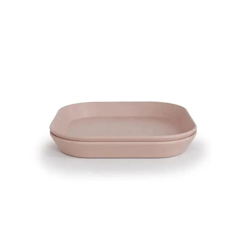 Mushie - Square Dinnerware Baby Plates- Set Of 2 - Blush Image 5