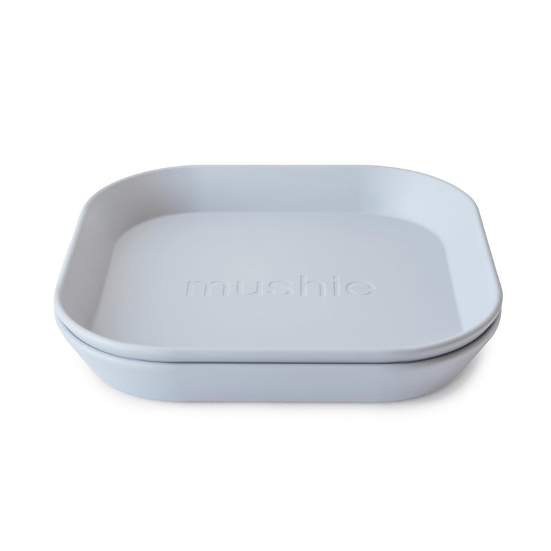 Mushie Silicone Square Plate Dinnerware Set - Cloud Image 2