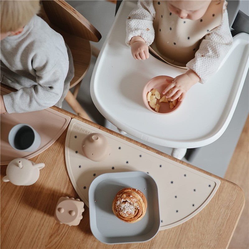 Mushie Silicone Square Plate Dinnerware Set - Cloud Image 5