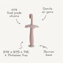Mushie Silicone Star Training Toothbrush - Shifting Sand Image 7