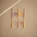 Mushie Silicone Flower Training Toothbrush - Soft Lilac Image 6