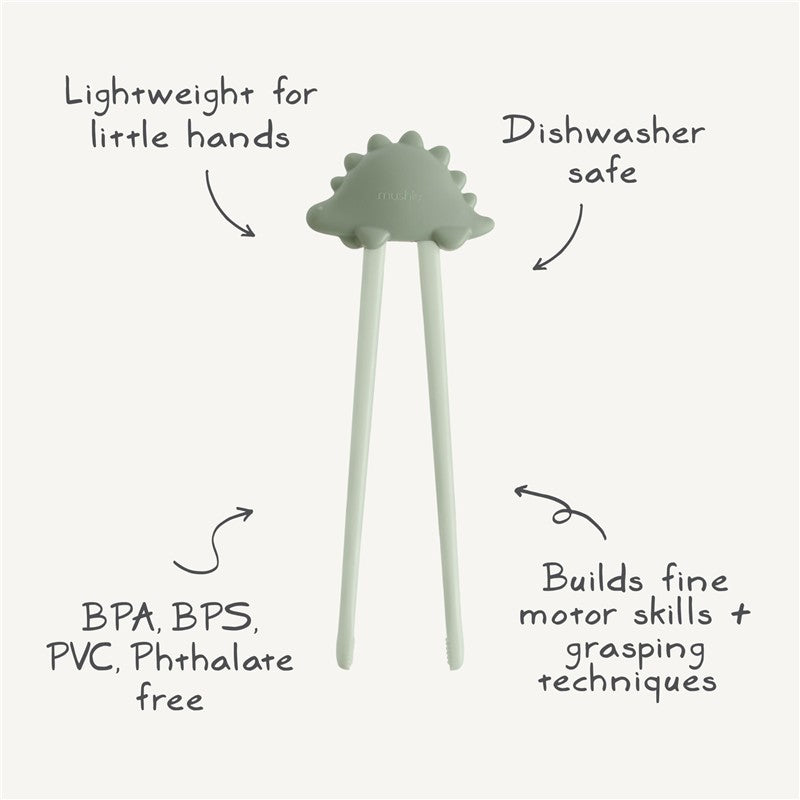 Mushie Training Chopsticks - Rose Image 2