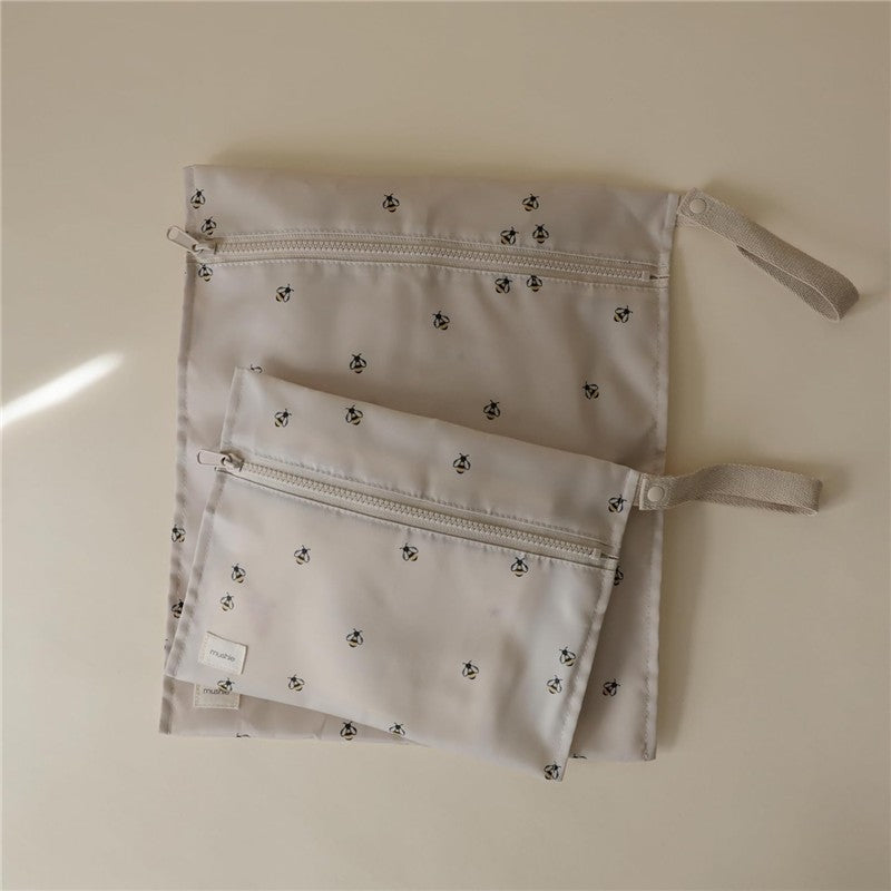 Mushie Water Resistant Wet Bag - 2 Pack - Bees