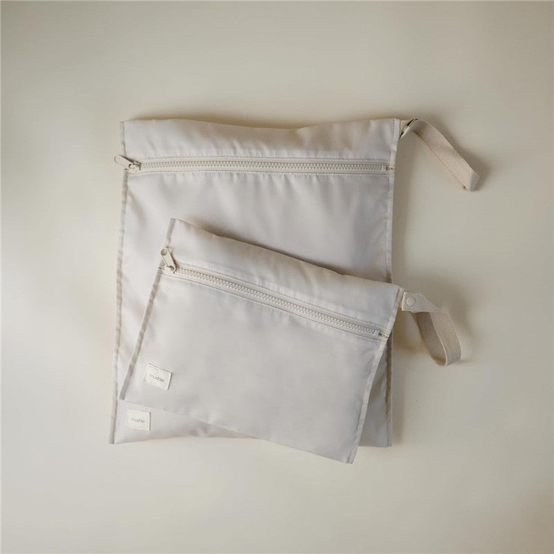 Mushie Water Resistant Wet Bag - 2 Pack - Fog