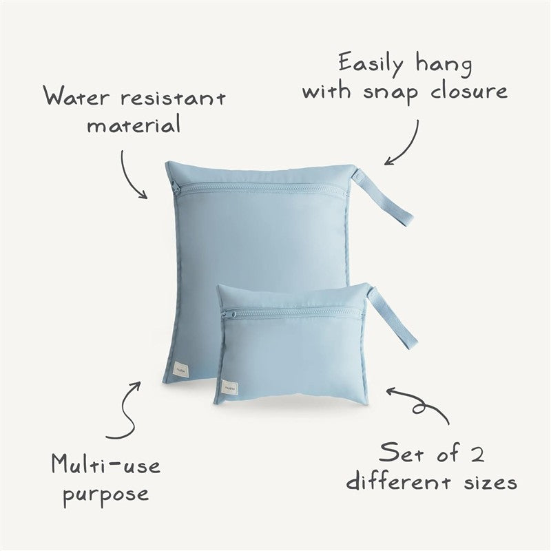 Mushie Water Resistant Wet Bag - 2 Pack - Pastel Blooms