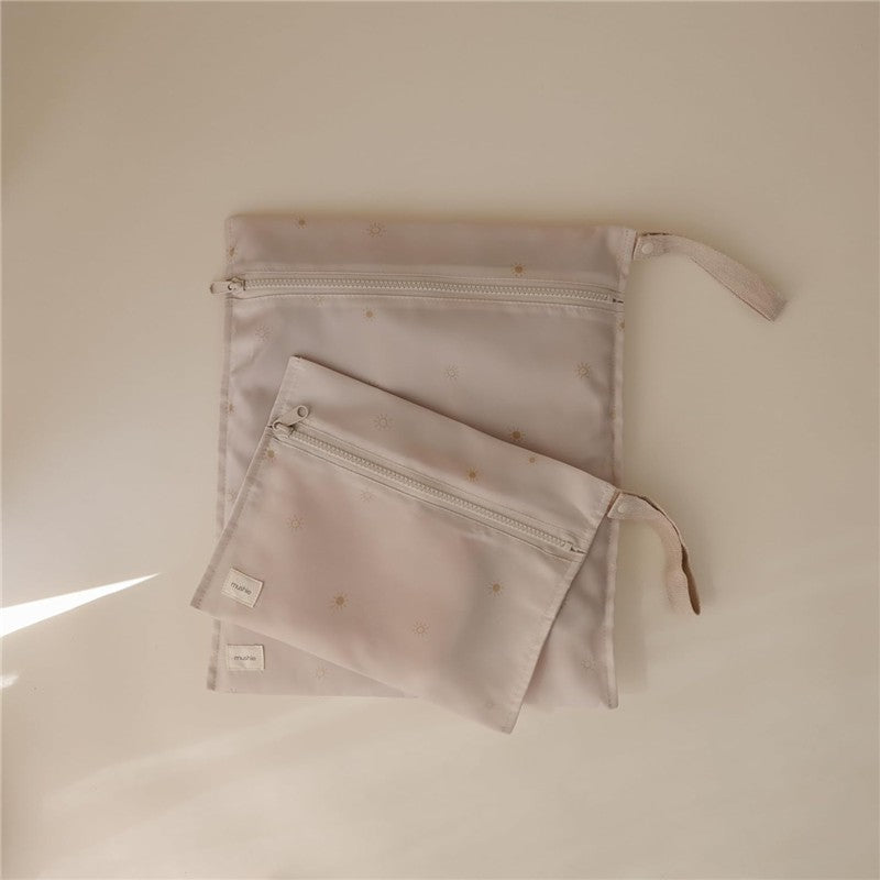 Mushie Water Resistant Wet Bag 2 Pack - Sun Image 3