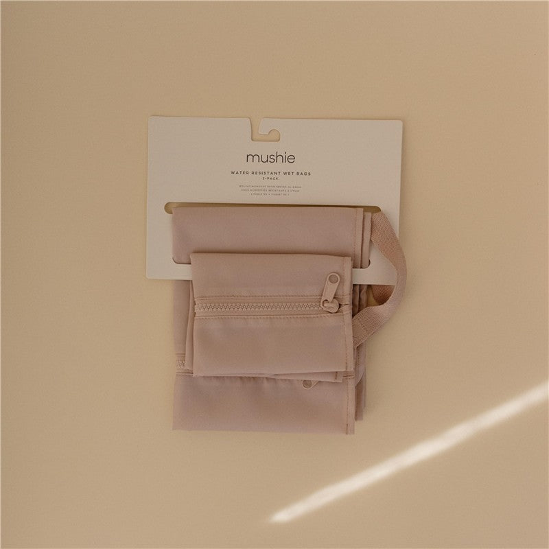 Mushie Water-Resistant Wet Bag 2 Pack - Blush Image 3