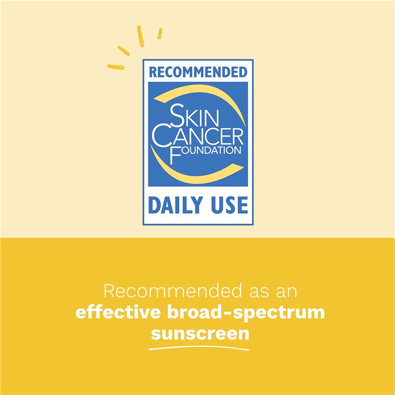 Recommended by the Skin Cancer Foundation for daily use as an effective broad-spectrum sunscreen.
