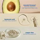 Mustela Cicastela Moisture Recovery Cream ingredients: avocado, hyaluronic acid for hydration, and copper-zinc for skin purification.