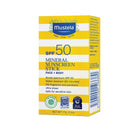 Mustela SPF 50 Mineral Sunscreen Stick for face and body, 0.6 oz, broad spectrum, water resistant for 80 minutes.