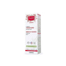Mustela Stretch Marks Cream 3 in 1, 8.45 fl oz, in a white box with pink accents and botanical graphics, highlighting natural ingredients.