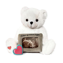 My Baby' s Heartbeat Ultrasound Teddy Bear Photo Frame White Image 1
