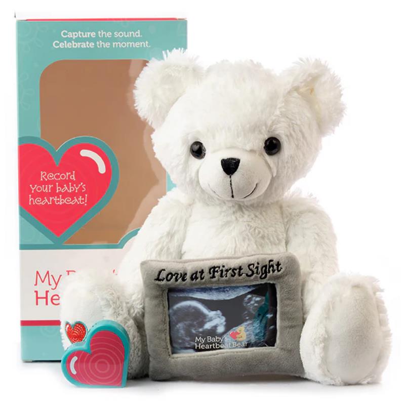 My Baby's Heartbeat White Love Bear Image 2