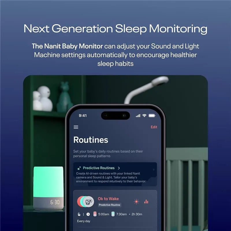 Nanit - Superior Sleep Set, Pro Camera with Wall Mount, Travel Stand and Baby Night Light Image 4