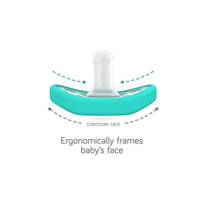 NanoBebe 2-Pack Flexy Pacifiers, Teal | 0-3M Image 2