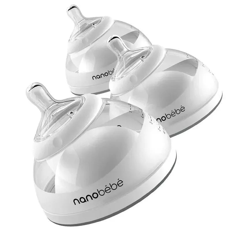 NanoBebe 3-Pack Breastmilk Bottles, Gray Image 1