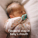 Nanobebe - Baby Pacifiers 0-3 Month, Orthodontic, Award Winning 100% Silicone BPA Free, 2Pk Clay Image 3