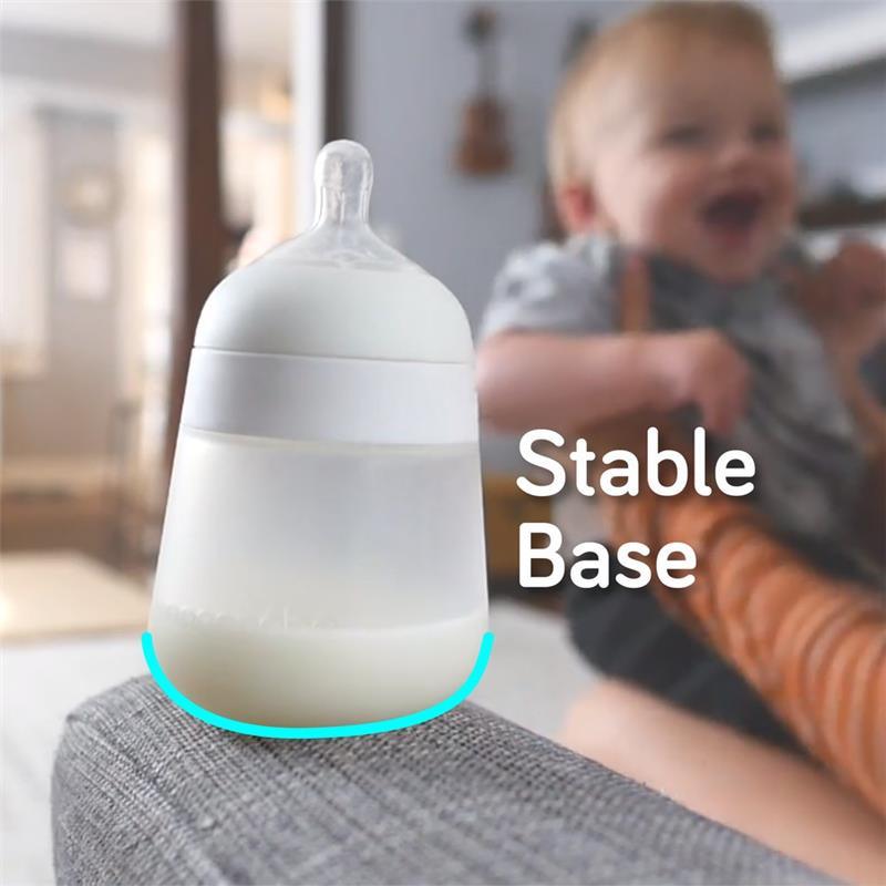 Nanobebe Silicone Baby Bottle 3 Pack - Grey, 9oz Image 3