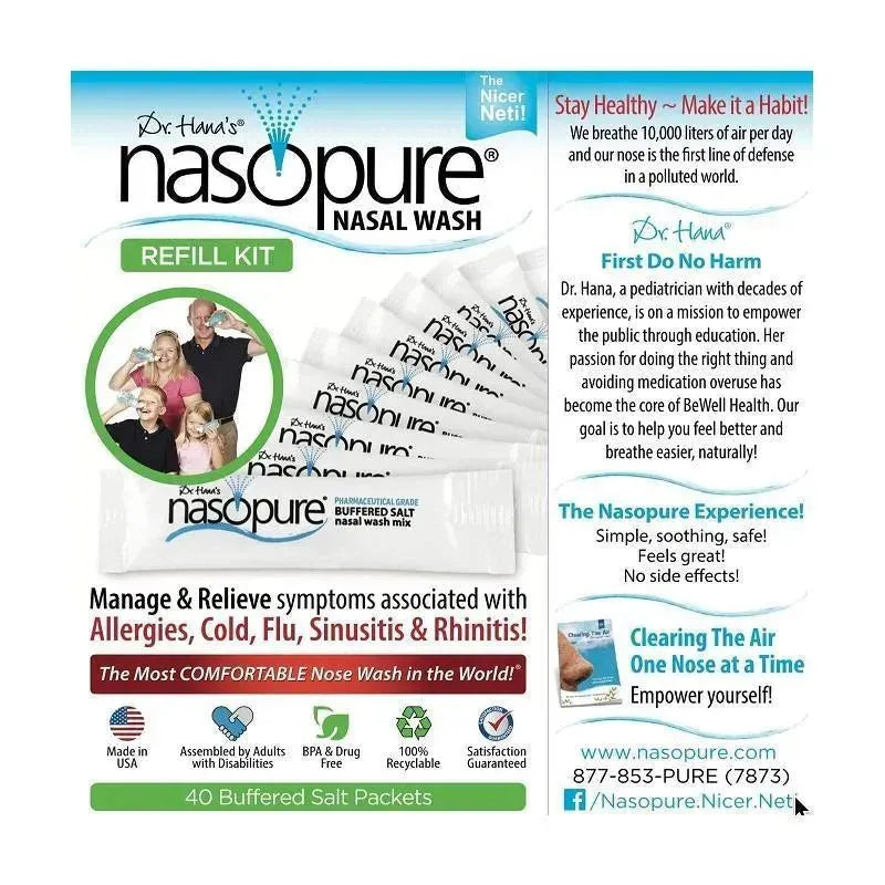 Nasopure Bottle Nasal Wash System Refill Kit 40Ct Image 4