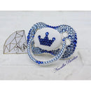 Neonilla Crystal - Pacifier With Swarovski Elite Crown Blue Bling Dummy  Image 2