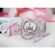 Neonilla Crystal - Pacifier With Swarovski Elite Crown Pink Bling Dummy Image 2