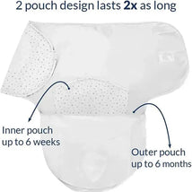 Nested Bean - Zen Swaddle Classic Stardust Gray, 0/6M Image 2