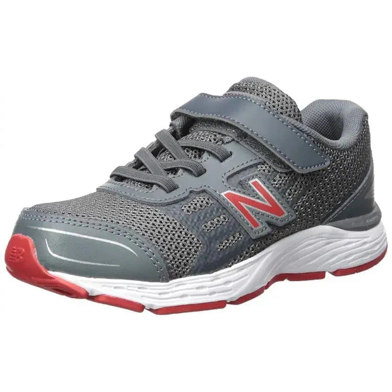 New Balance Kids - 680v5 Running Shoe, Lead/Red Image 6