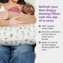 New Boppy Nursing Pillow Organic Cotton Cover- Green Leaves Image 2