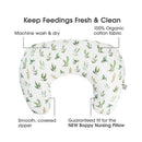 New Boppy Nursing Pillow Organic Cotton Cover- Green Leaves Image 4