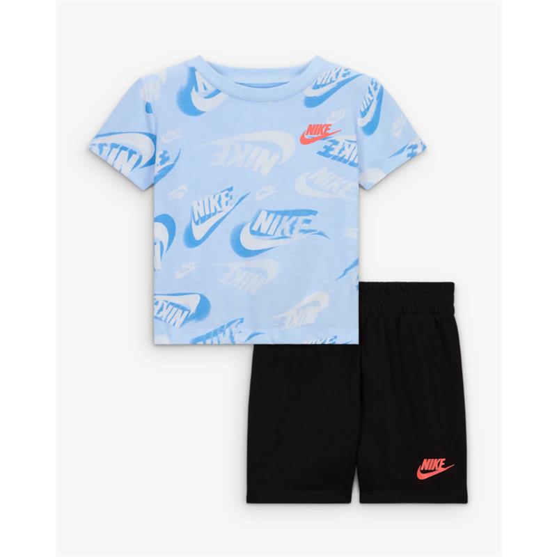 Nike Baby - Boy On The Move Printed Tee And French Terry Shorts Set Image 1