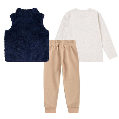 Nike Baby - Toddler Boy Nike Long Sleeve T-Shirt, Vest, and Joggers Set Image 2