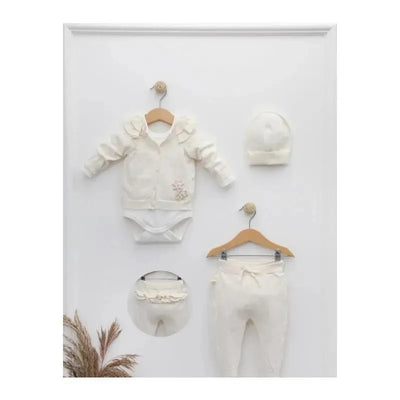 Nipperland - Baby Knitted Baby Outfit Cream Image 1
