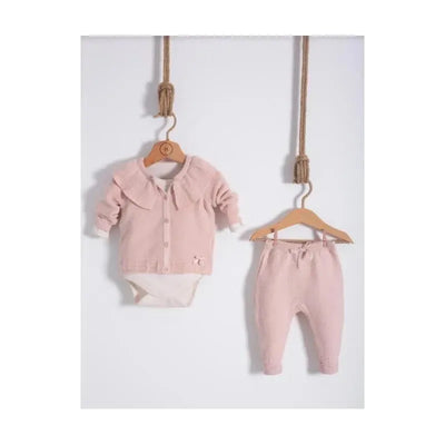 Nipperland - Baby Knitted Outfit Powder Pink Image 1