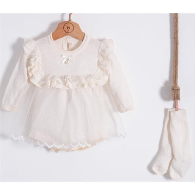 Nipperland - Baby Knitted Special Lace Cream Image 1