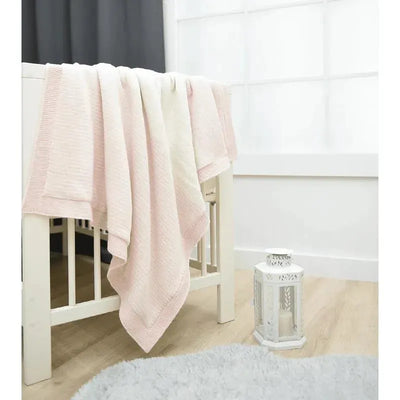 Nipperland - Pink Stripe Baby Blanket Image 1