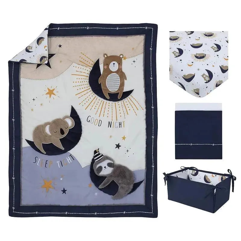 Nojo - 4Pk Goodnight Sleep Tight Crib Bedding Set Image 6