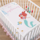 NoJo Disney Ariel Watercolor Wishes 100% Cotton Fitted Crib Sheet
