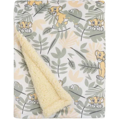Nojo - Disney Lion King Simba Super Soft Baby Blanket With Sherpa Back Image 1