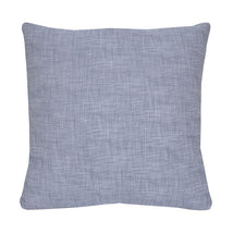 Blue decorative throw pillow with a textured fabric, featuring a design inspired by Mickey Mouse.