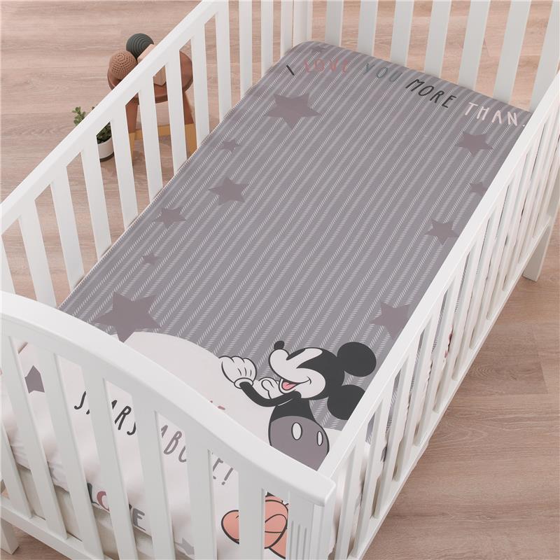 NoJo Disney Mickey Mouse Love Mickey Photo Op 100% Cotton Fitted Crib Sheet